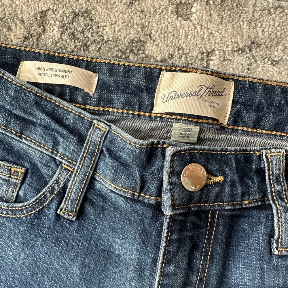 Universal Thread High Rise Straight Jean Size 2 - Picture 4 of 5